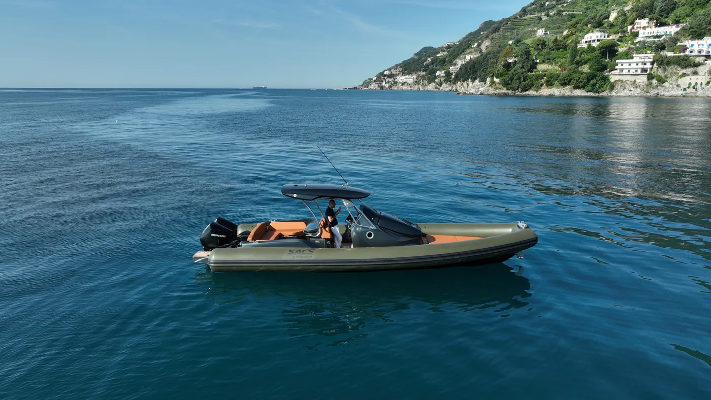 The boat: a SACS RIB built for the open coast